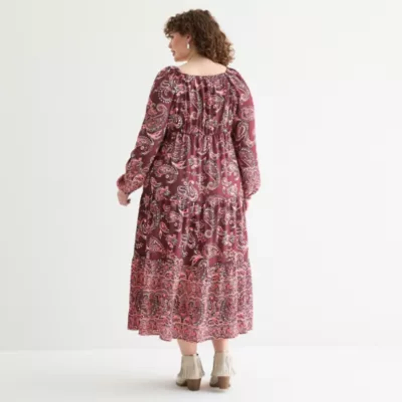 Frye and Co. Womens Floral Plus Maxi Dress