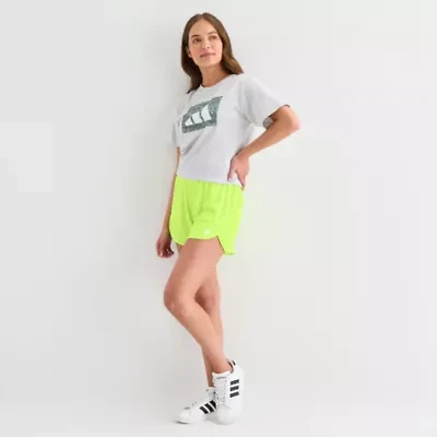 adidas Womens Mid Rise Moisture Wicking Active Pull-On Short