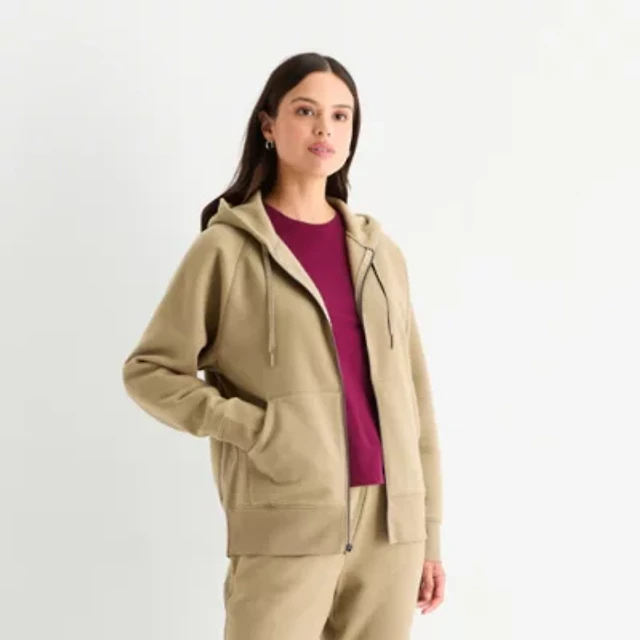 Xersion Womens Super Soft Fleece Full Zip Hoodie Brazos Mall