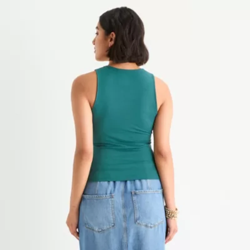 a.n.a Seamed Womens V Neck Sleeveless Tank Top