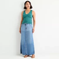 a.n.a Seamed Womens V Neck Sleeveless Tank Top