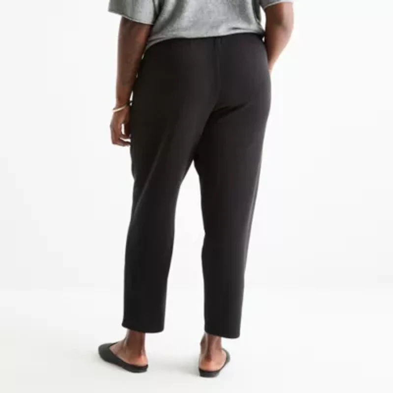 Stylus Womens Tapered High Rise Regular Fit Plus Ankle Pant