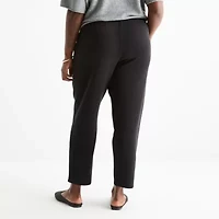 Stylus Womens Tapered High Rise Regular Fit Plus Ankle Pant