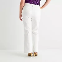 Bold Elements - Plus Womens High Rise Flare Leg Jean