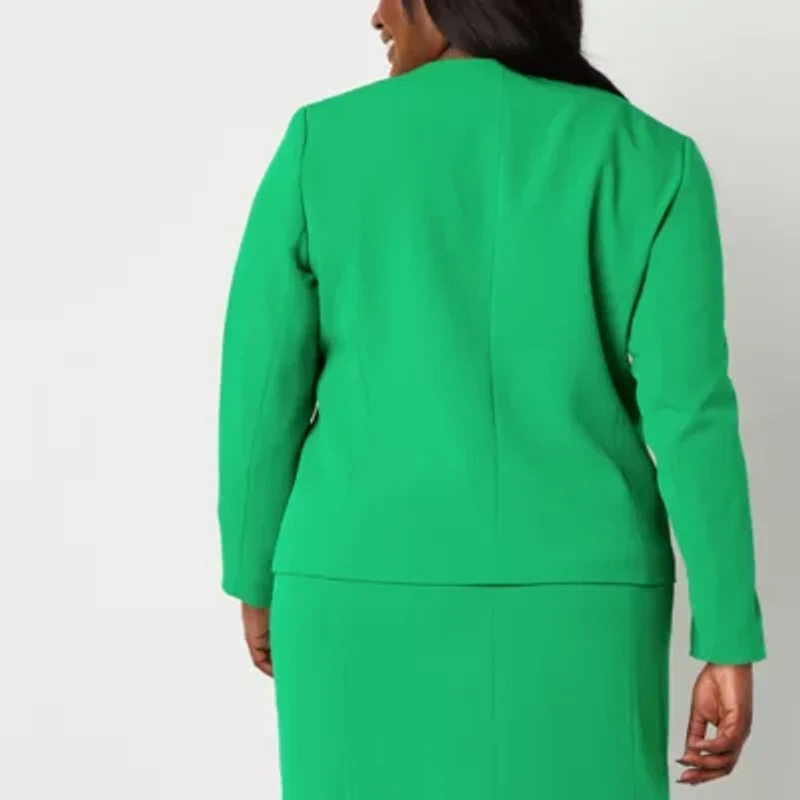 Black Label by Evan-Picone Womens Plus Classic Fit Suit Jacket