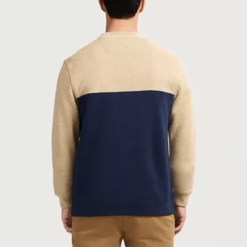 IZOD Advantage Performance Colorblock Mens Crew Neck Long Sleeve Sweatshirt