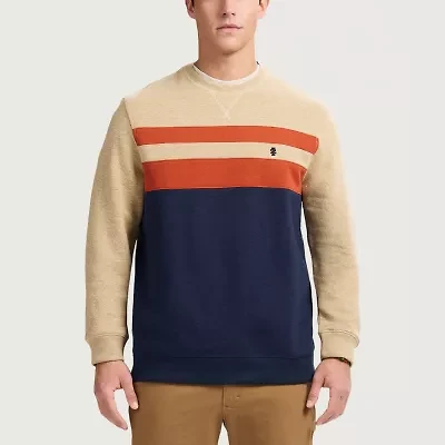 IZOD Advantage Performance Colorblock Mens Crew Neck Long Sleeve Sweatshirt