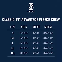 IZOD Advantage Performance Colorblock Mens Crew Neck Long Sleeve Sweatshirt