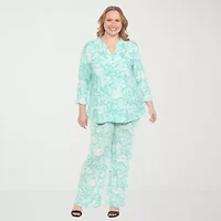 White Mark 2-pc. Floral Pant Set-Plus