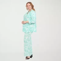White Mark 2-pc. Floral Pant Set-Plus