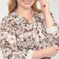 White Mark 2-pc. Floral Pant Set-Plus