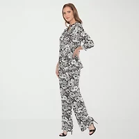 White Mark 2-pc. Floral Pant Set