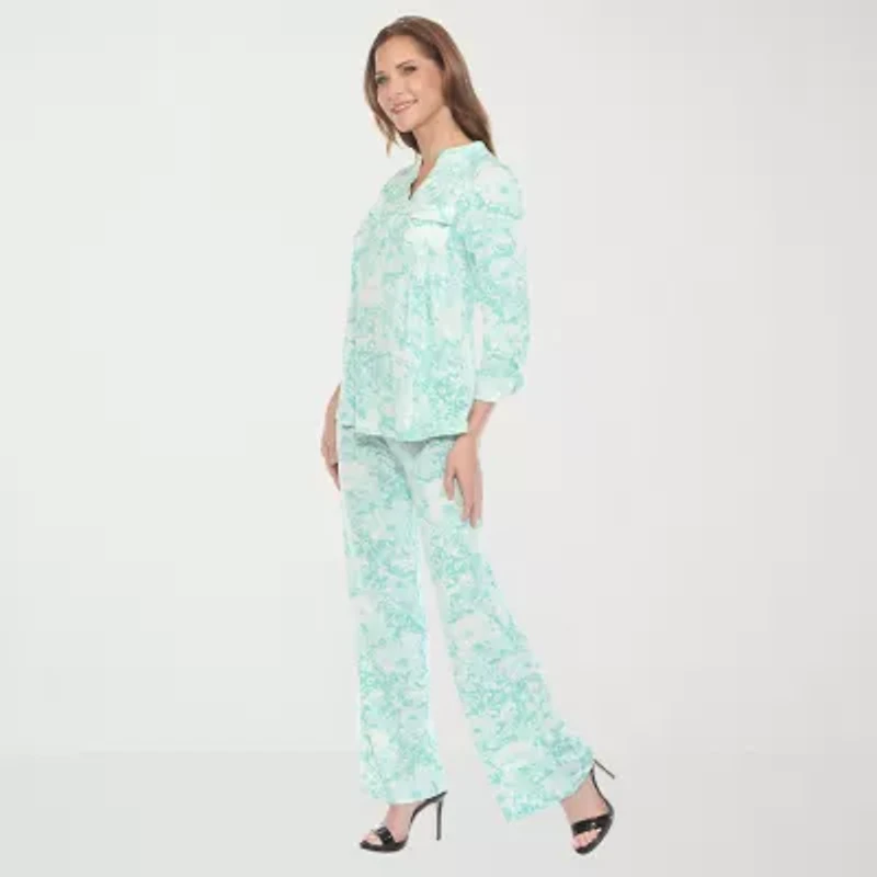 White Mark 2-pc. Floral Pant Set