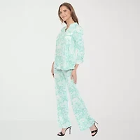 White Mark 2-pc. Floral Pant Set