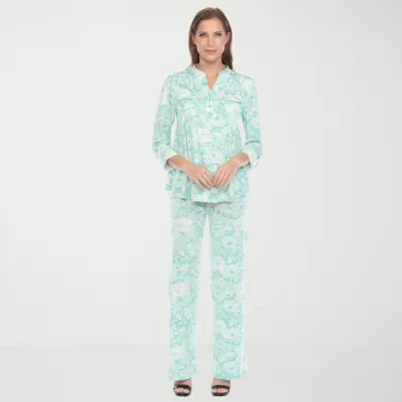 White Mark 2-pc. Floral Pant Set