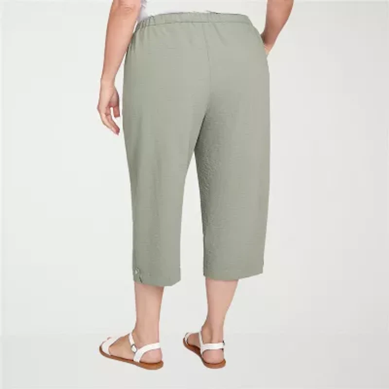 Alfred Dunner Copper Canyon Womens Plus Straight Capri Pant