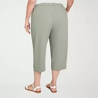 Alfred Dunner Copper Canyon Womens Plus Straight Capri Pant