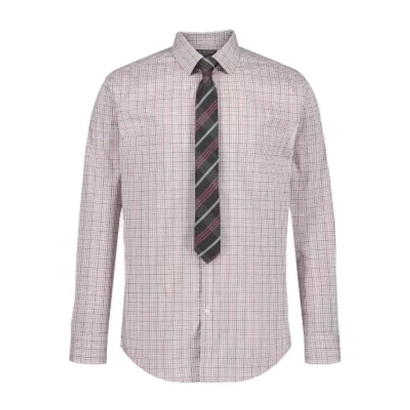 Van Heusen Little & Big Kid Boys Point Collar Long Sleeve Shirt + Tie Set