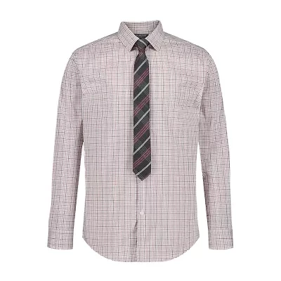 Van Heusen Little & Big Kid Boys Point Collar Long Sleeve Shirt + Tie Set