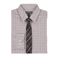 Van Heusen Little & Big Kid Boys Point Collar Long Sleeve Shirt + Tie Set
