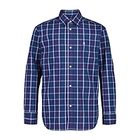 IZOD Little & Big Kid Boys Point Collar Long Sleeve Dress Shirt