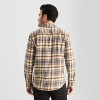 mutual weave Mens Long Sleeve Regular Fit Flannel Shirt