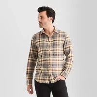 mutual weave Mens Long Sleeve Regular Fit Flannel Shirt