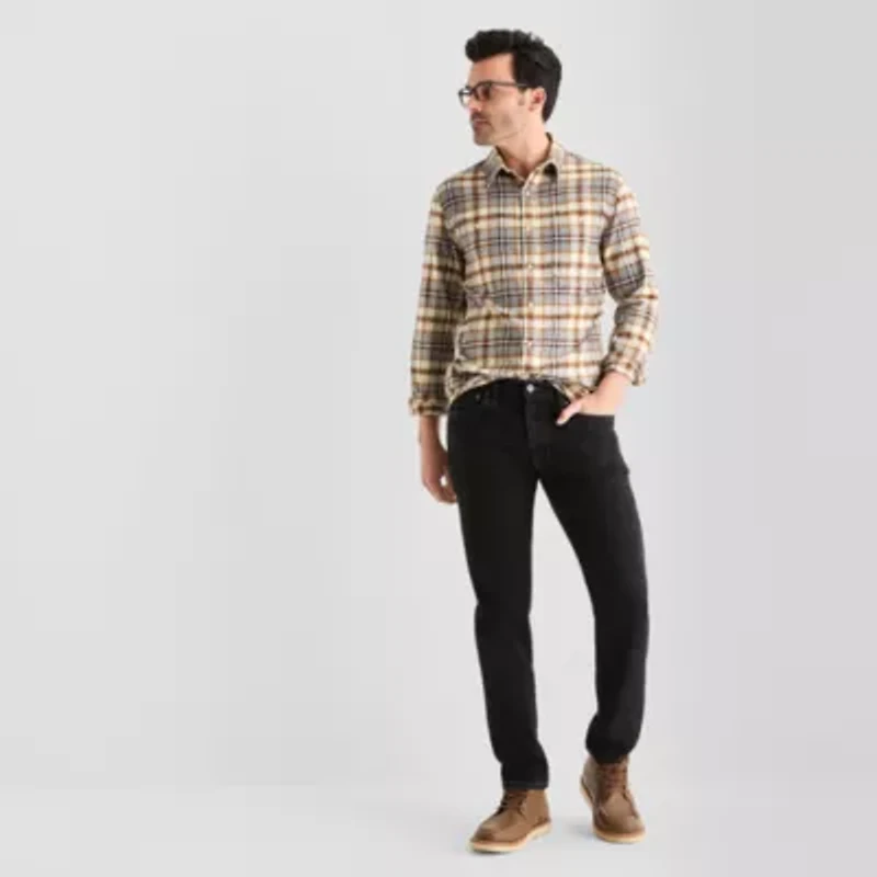mutual weave Mens Long Sleeve Regular Fit Flannel Shirt
