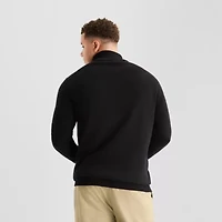 St. John's Bay Quarter Zip Big and Tall Mens Mock Neck Long Sleeve Pullover Sweater