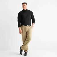 St. John's Bay Interlock Big and Tall Mens Long Sleeve Classic Fit Turtleneck