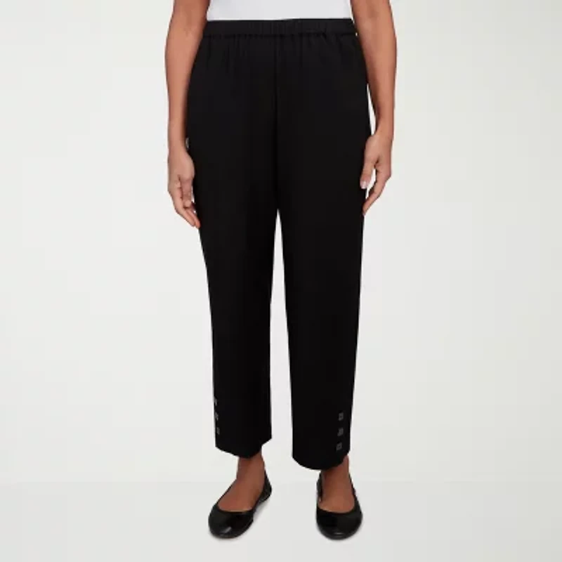Alfred Dunner Santa Barbara Womens Straight Fit Ankle Pant