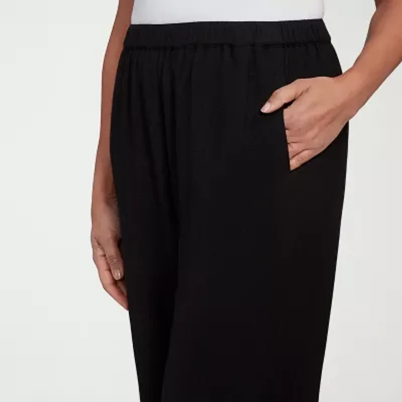 Alfred Dunner Santa Barbara Womens Straight Fit Ankle Pant