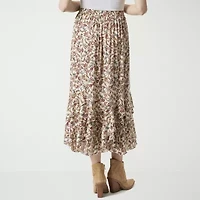 JS Jessica Simpson Dobby Womens Midi A-Line Skirt