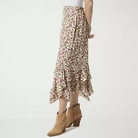 JS Jessica Simpson Dobby Womens Midi A-Line Skirt