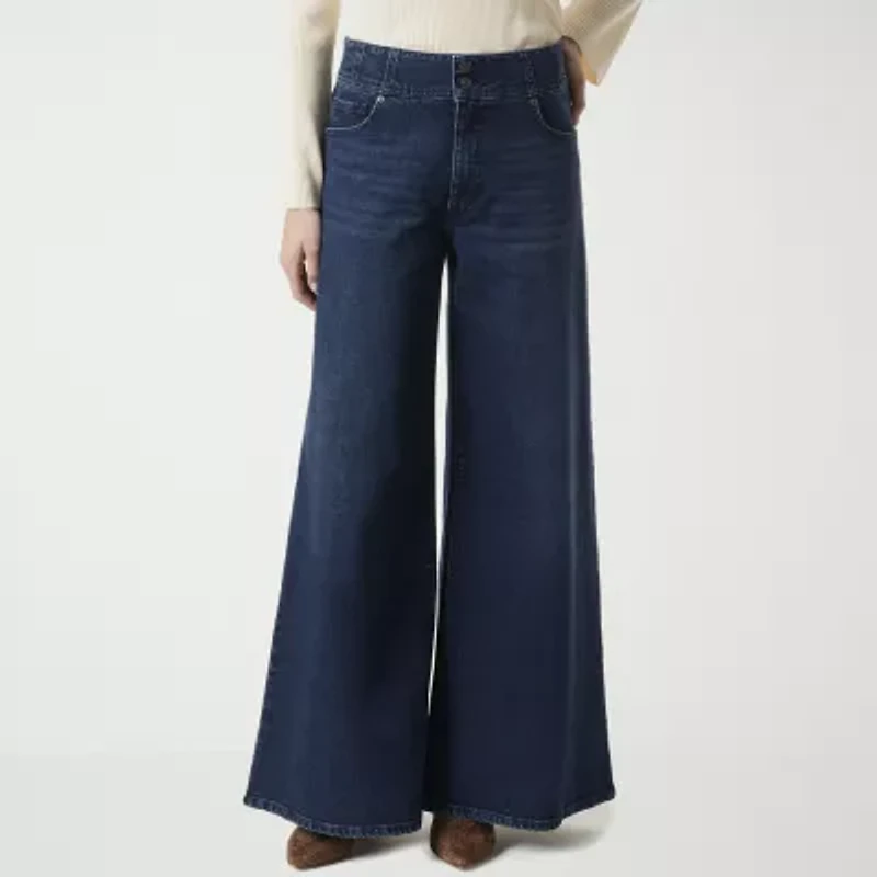 JS Jessica Simpson Womens Wide Leg High Rise Trouser