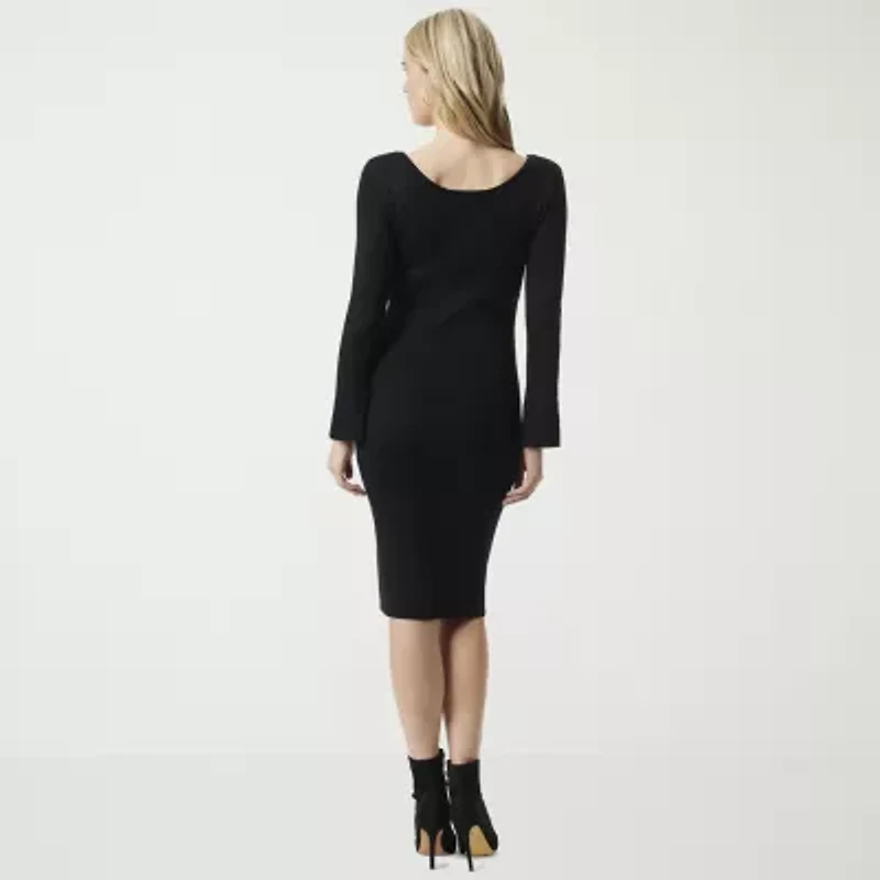 JS Jessica Simpson Womens Long Sleeve Midi Maxi Dress