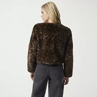 JS Jessica Simpson Womens Faux Shearling Midweight Coat