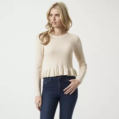 JS Jessica Simpson Womens Round Neck Long Sleeve Pullover Sweater
