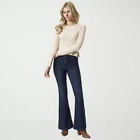JS Jessica Simpson Womens Round Neck Long Sleeve Pullover Sweater