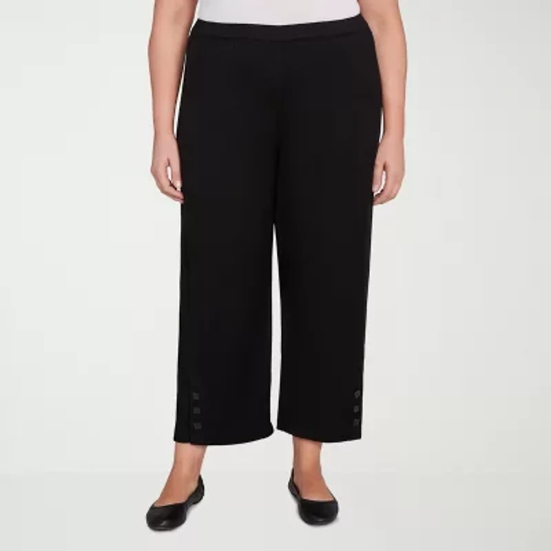 Alfred Dunner Santa Barbara Womens Straight Plus Ankle Pant