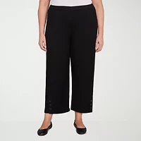 Alfred Dunner Santa Barbara Womens Straight Plus Ankle Pant