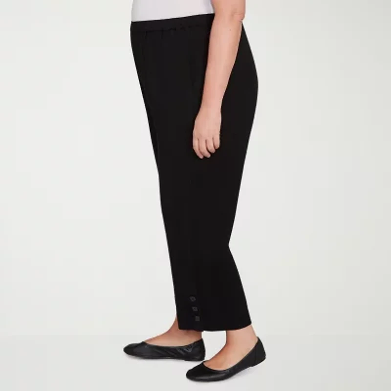 Alfred Dunner Santa Barbara Womens Straight Plus Ankle Pant