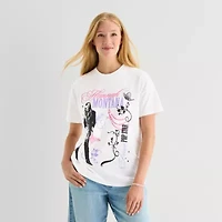 Hannah Montana Boyfriend Tee Womens Juniors Crew Neck Short Sleeve Loose Fit Graphic T-Shirt