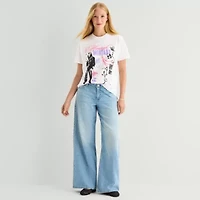 Hannah Montana Boyfriend Tee Womens Juniors Crew Neck Short Sleeve Loose Fit Graphic T-Shirt