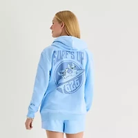 Stitch Full Zip Fleece Womens Juniors Long Sleeve Hoodie