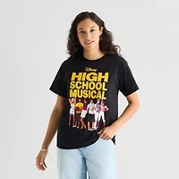 High School Musical Boyfriend Tee Womens Juniors Crew Neck Short Sleeve Loose Fit Hello Kitty Graphic T-Shirt