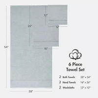 Madison Park Spa Waffle 6-pc. Quick Dry Bath Towel Set