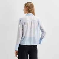 a.n.a Womens Long Sleeve Blouse