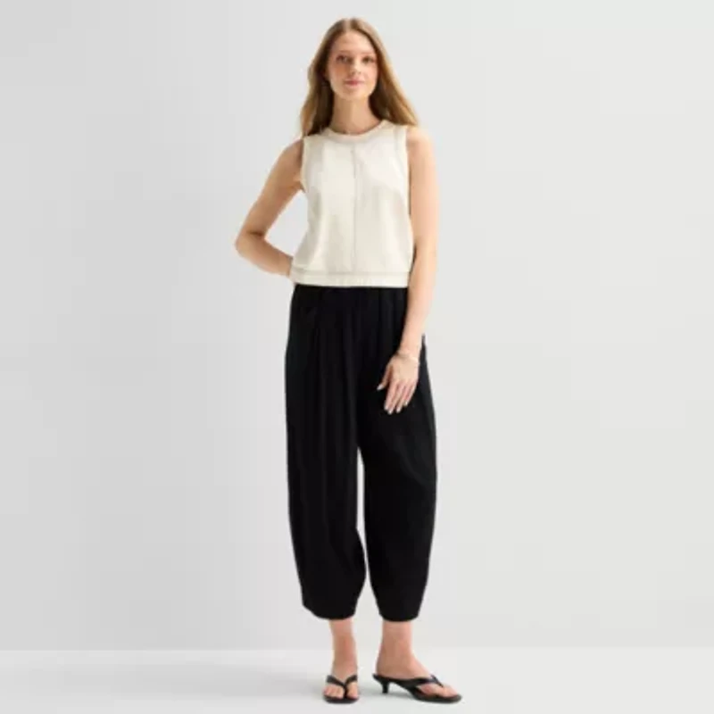 a.n.a Womens Crew Neck Sleeveless Shell