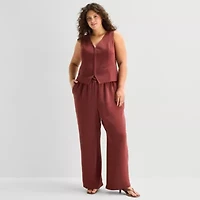 a.n.a Womens Plus V Neck Sleeveless Vest
